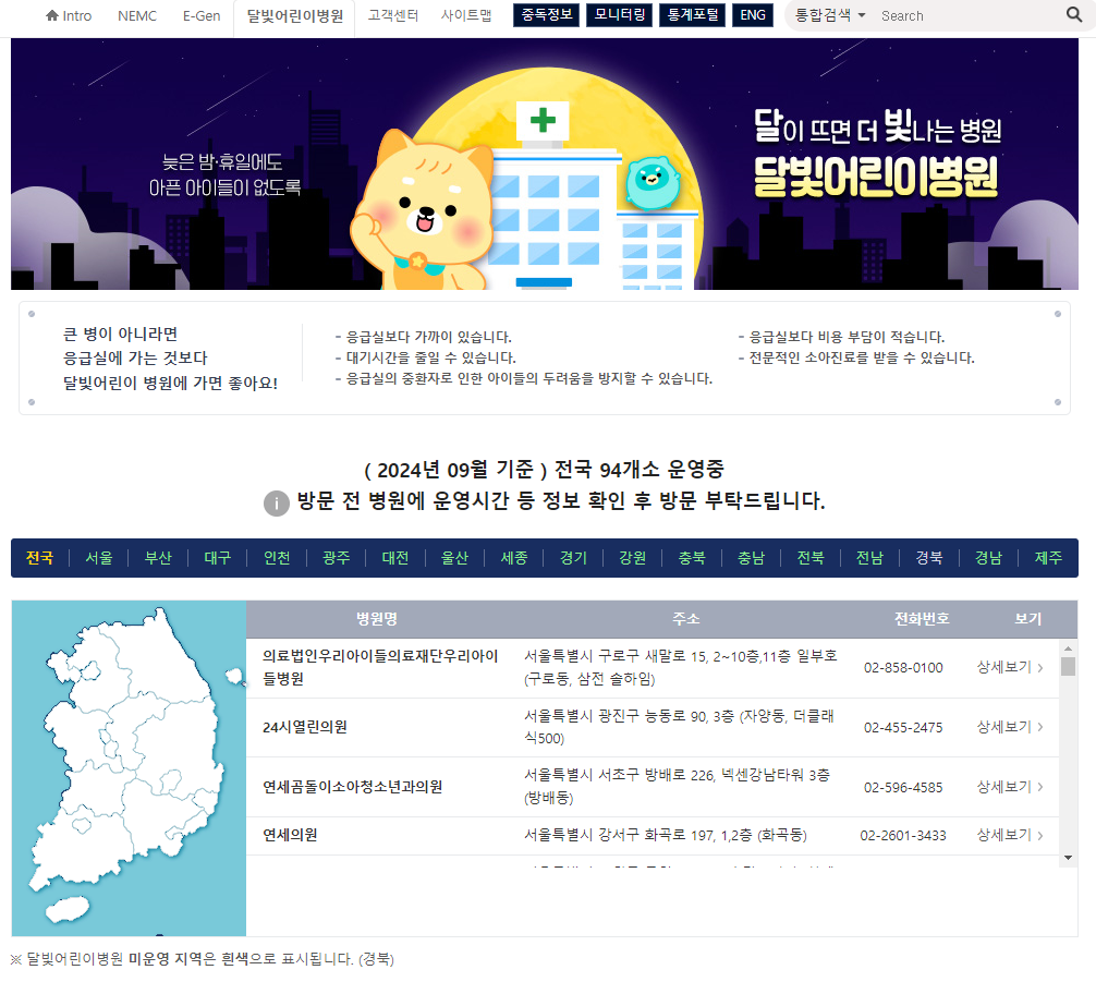 야간 휴일 진료 병원