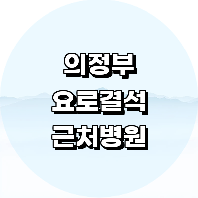 의정부시 요로결석 병원