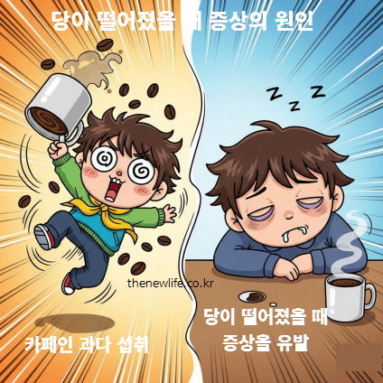 카페인 과다 섭취 후 흥분했다가 급격히 피로해지는 사람