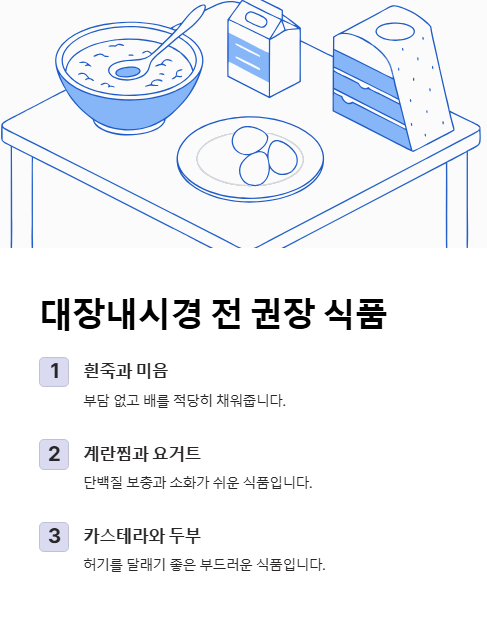 대장내시경 전 권장 식품