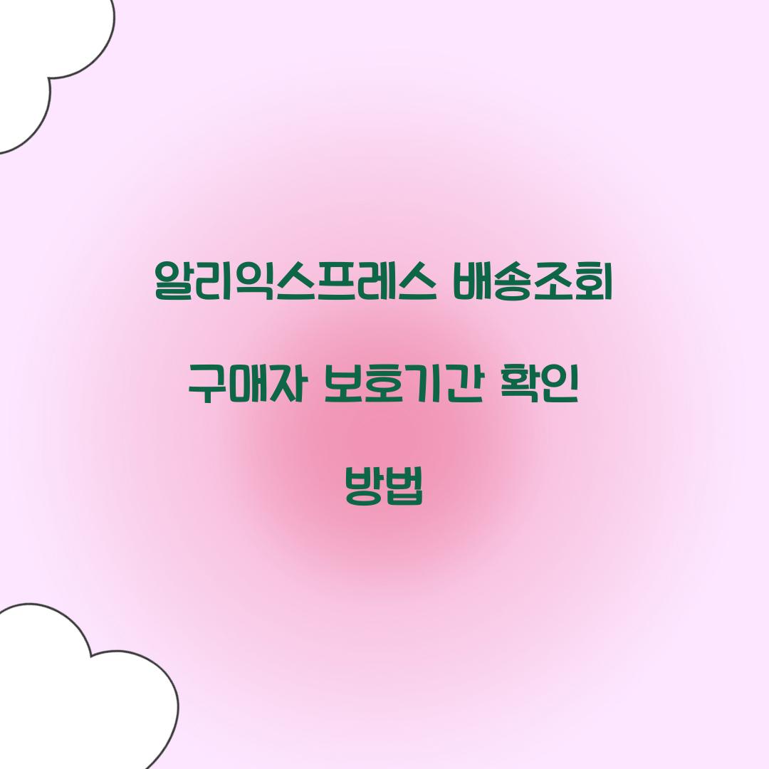 알리익스프레스 배송조회 구매자 보호기간 확인 방법 