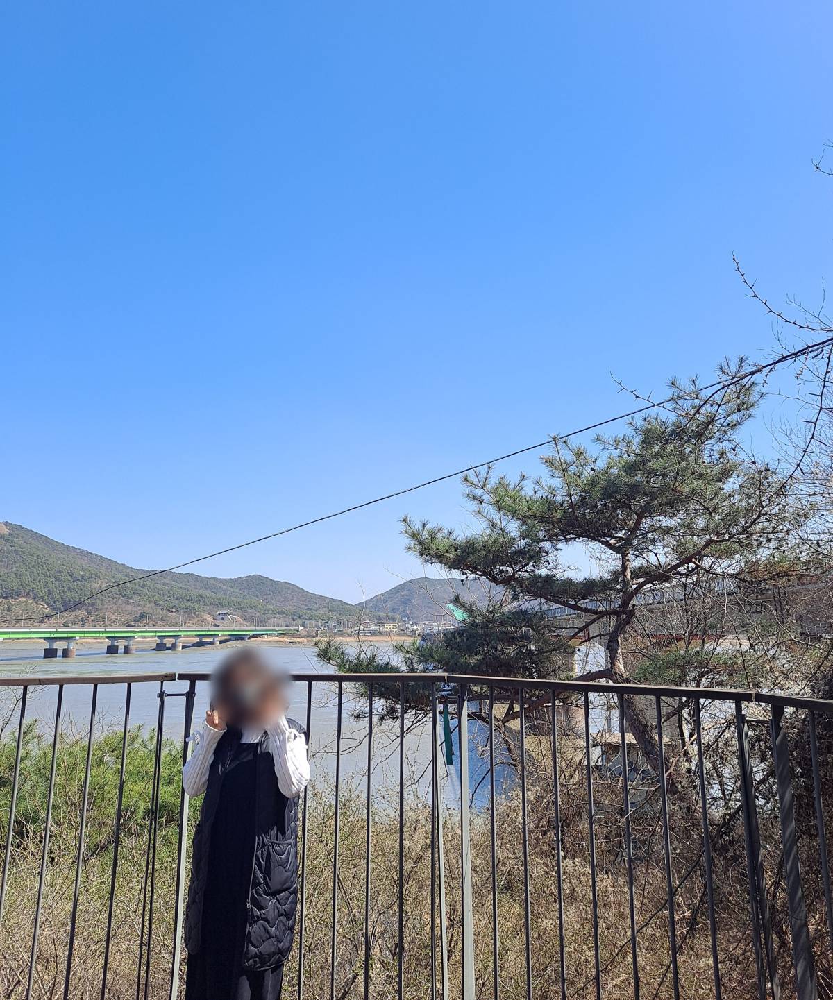 강화대교와 강화교가 보이다