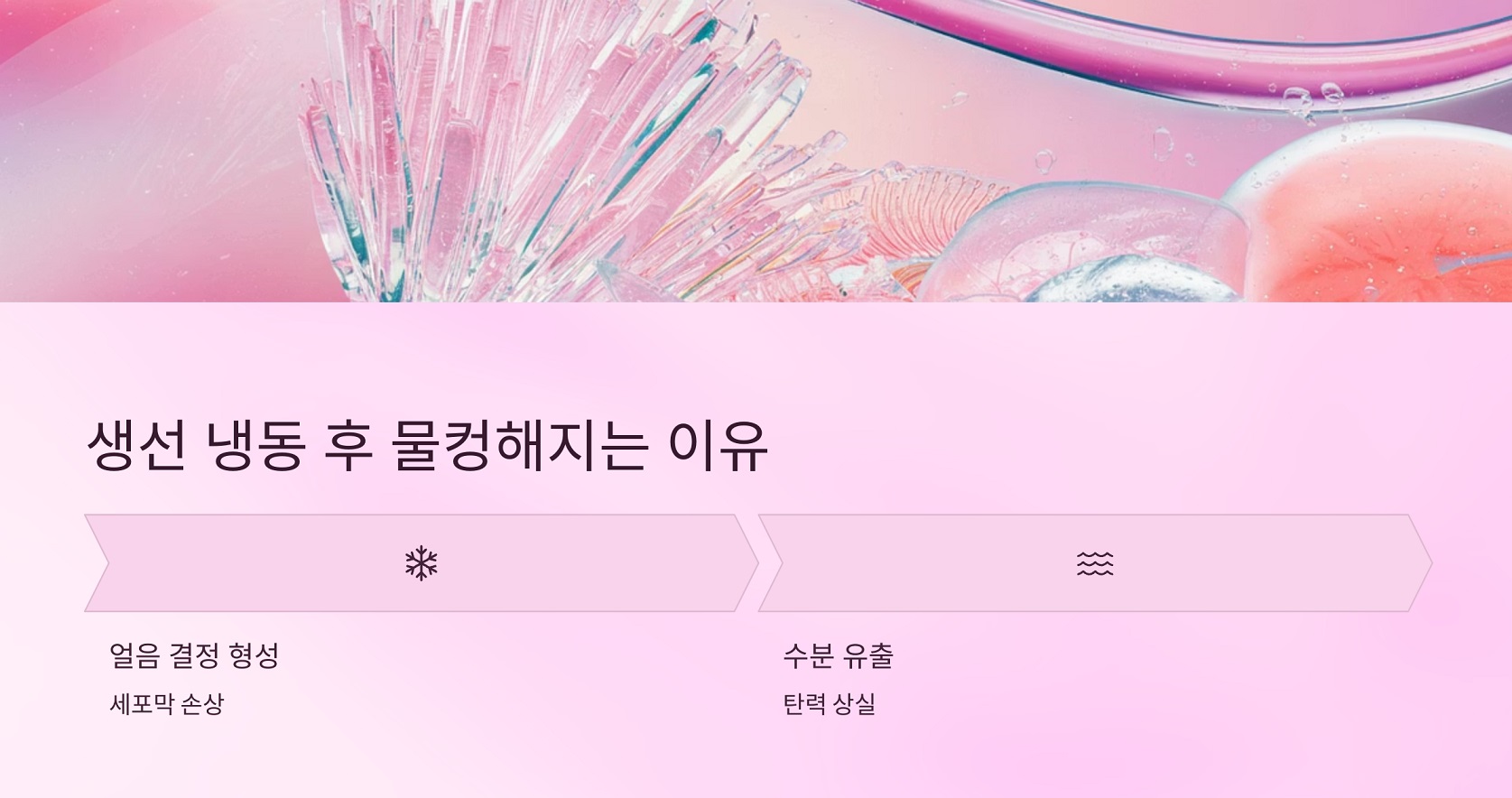 냉동 생선이 물컹해지는 원리