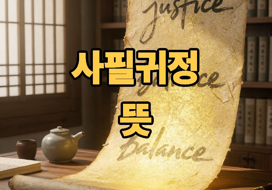 사필귀정 뜻 한자