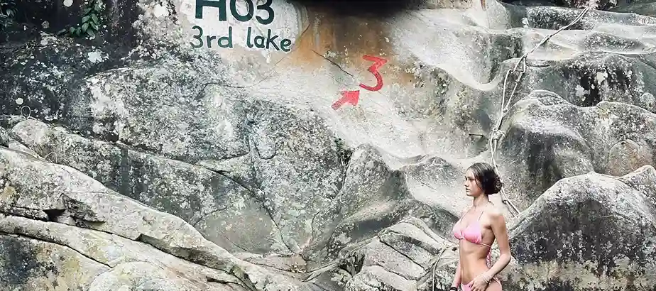 나트랑 바호 폭포 반나절 투어 하이킹 수영 폭포 패키지