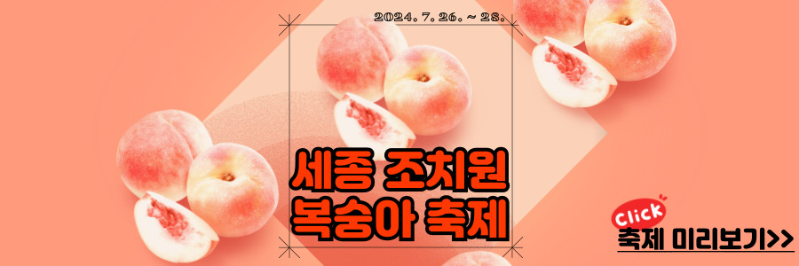 세종 조치원 복숭아 축제