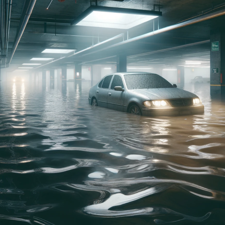 지하주차장-침수