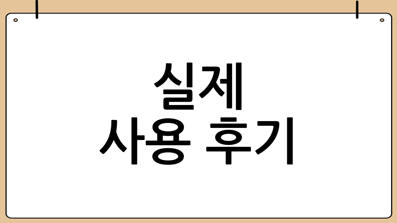 실제 사용 후기