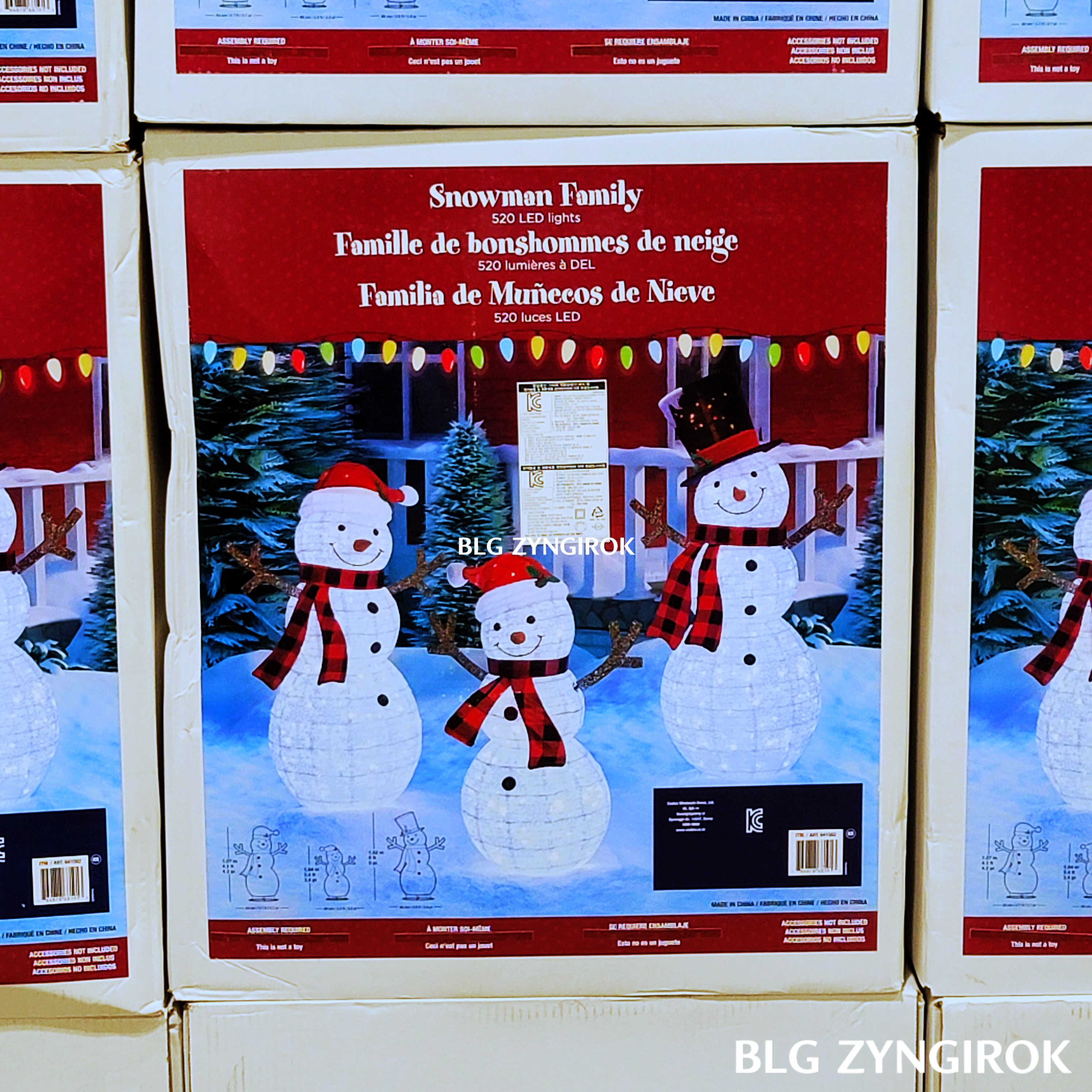 크리스마스-LED-팝업-스노우맨-상자모습이다.