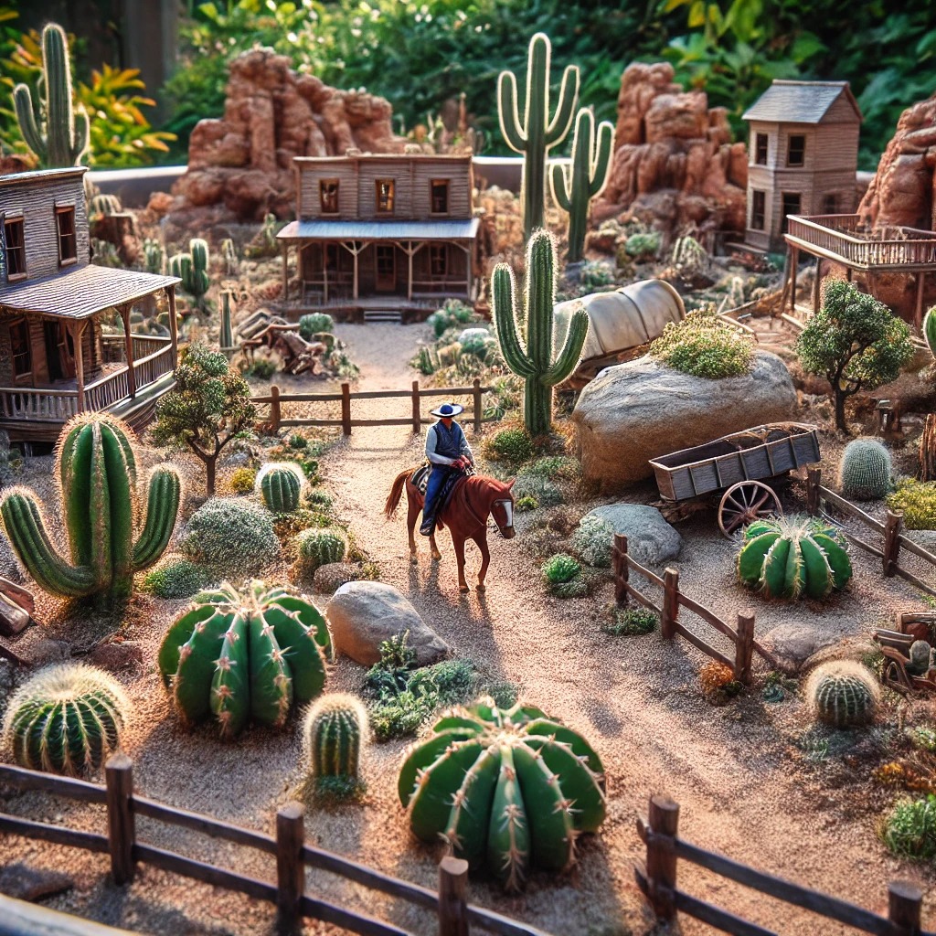 나만의 작은 정원에 미니어처로 실현한 서부