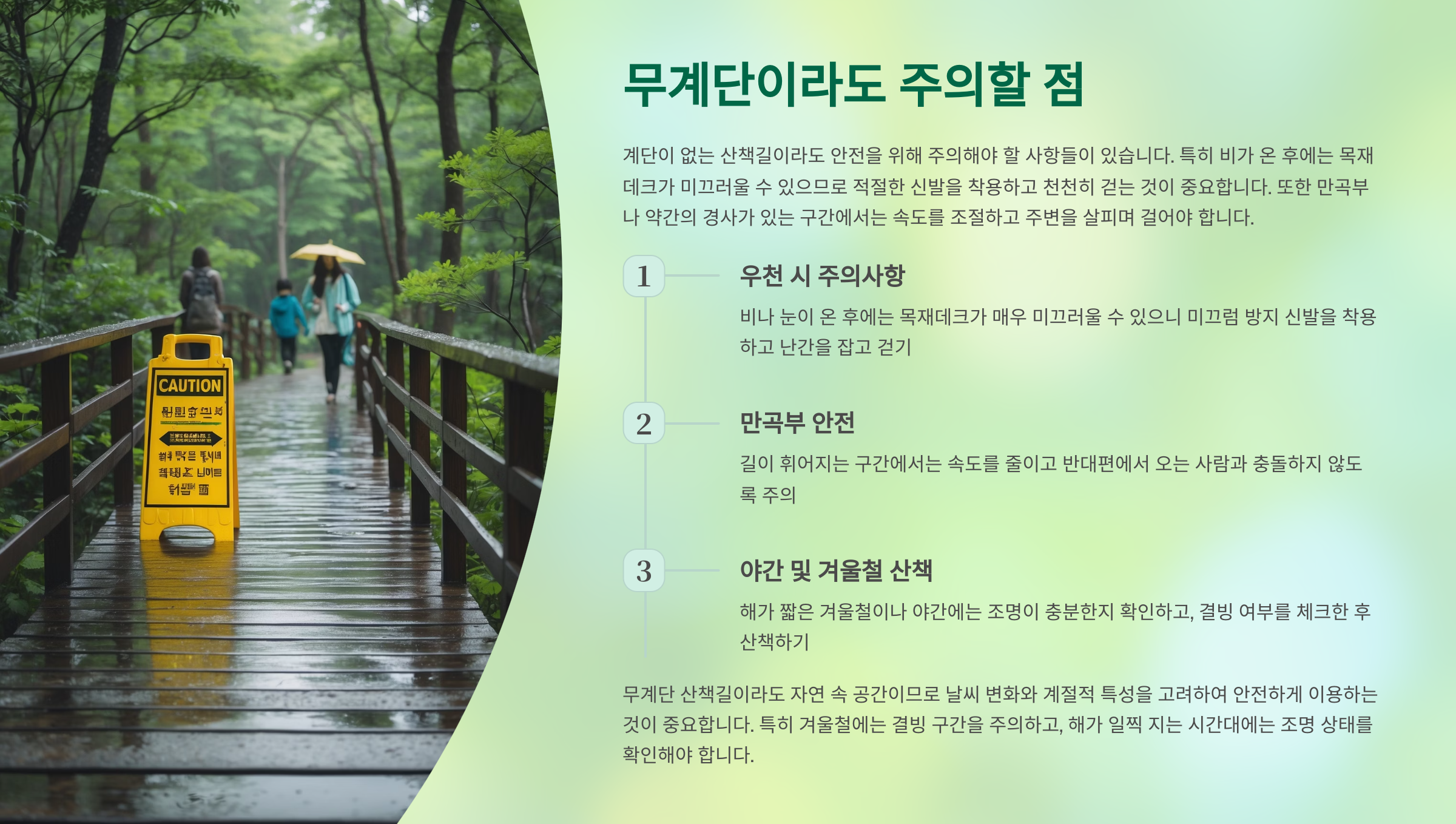 ⚠️ 무계단이라도 주의할 점