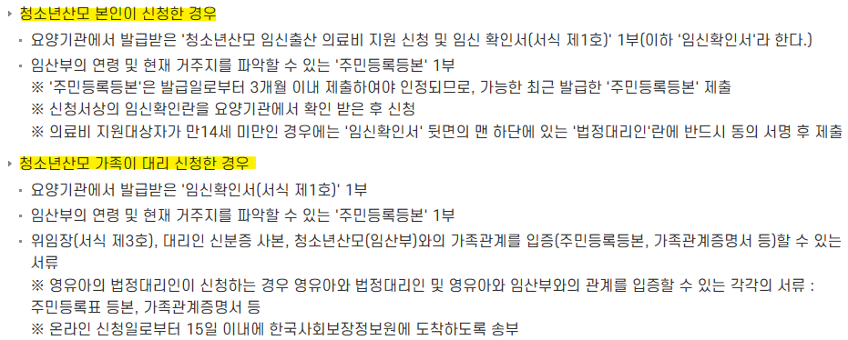 청소년 산모 임신&middot;출산 의료비 지원2