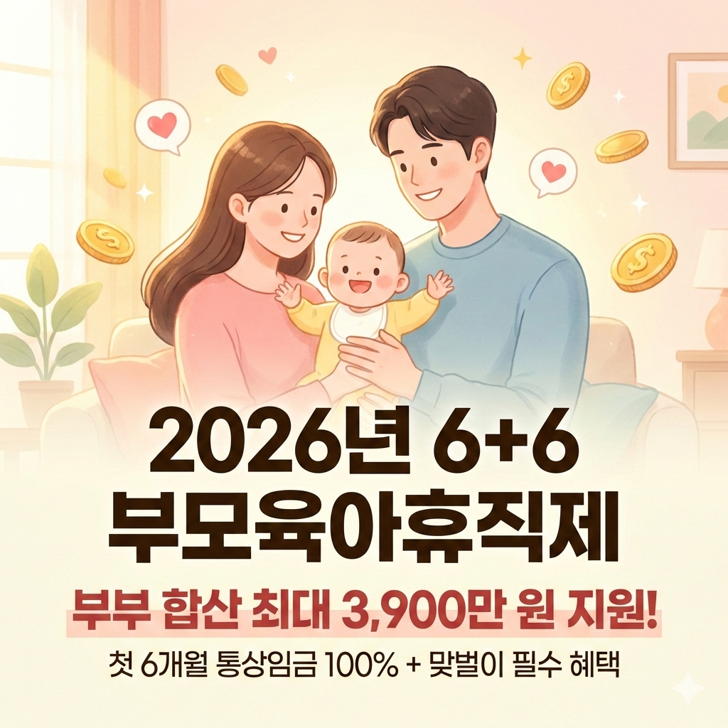 2026년 6+6 부모육아휴직제 급여 조건과 최대 금액 총정리