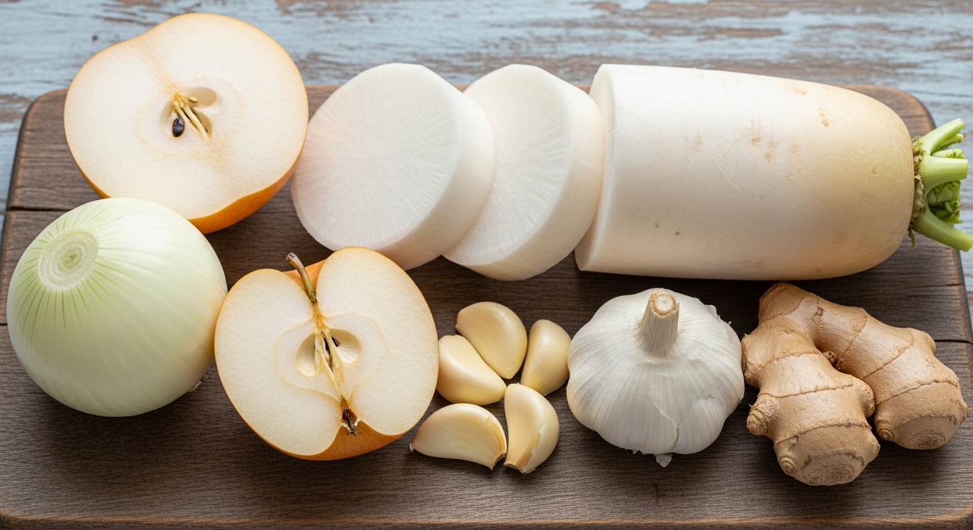 백김치 10포기 담그는 재료