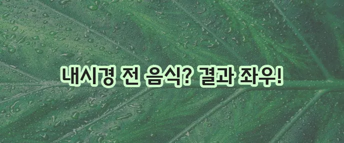 대장내시경 전 먹어도 되는 음식 안 되는 음식 확실히 알아두세요!