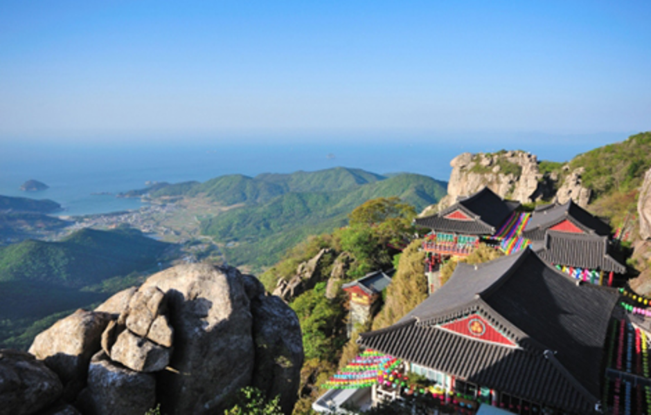 남해 보리암 전경