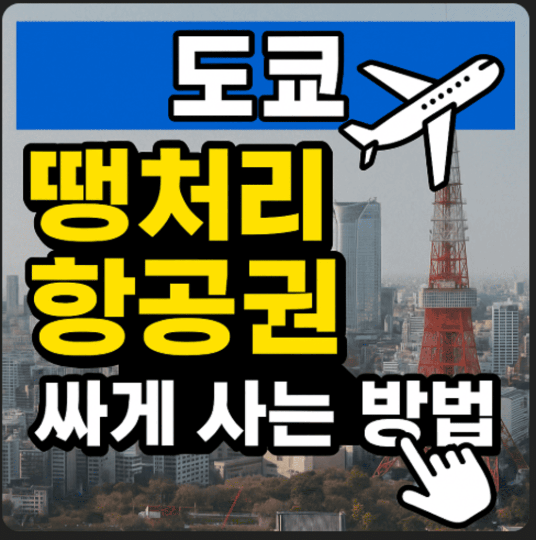 도쿄 땡처리 항공권 싸게 사는 법