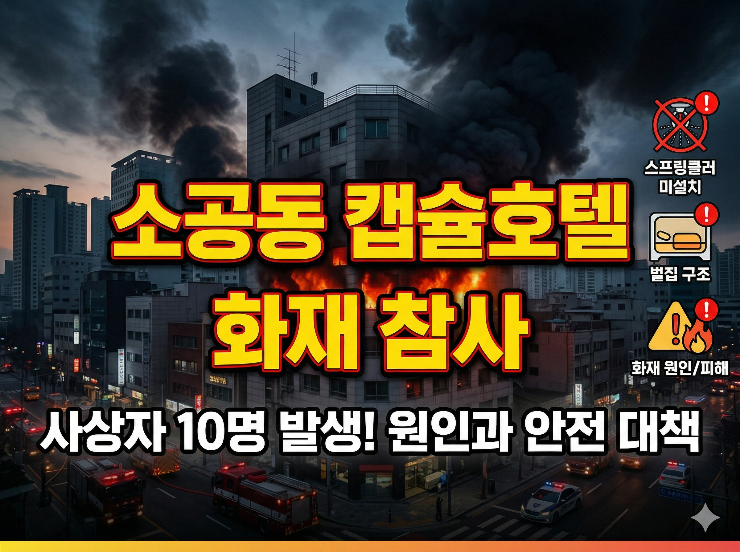 서울 소공동 캡슐호텔 화재