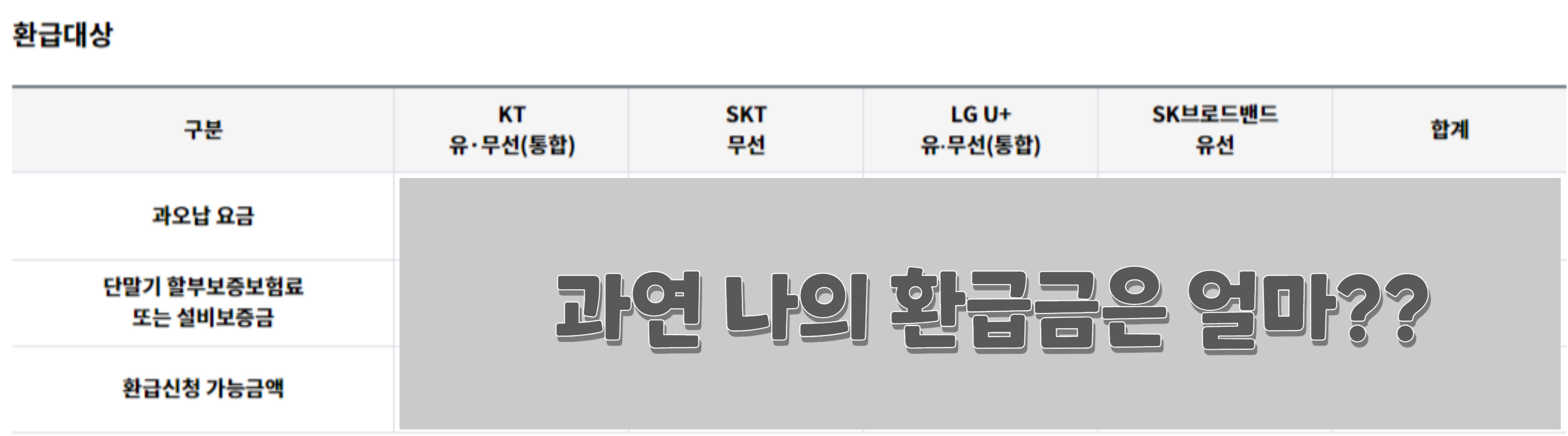 나의 환급 금액