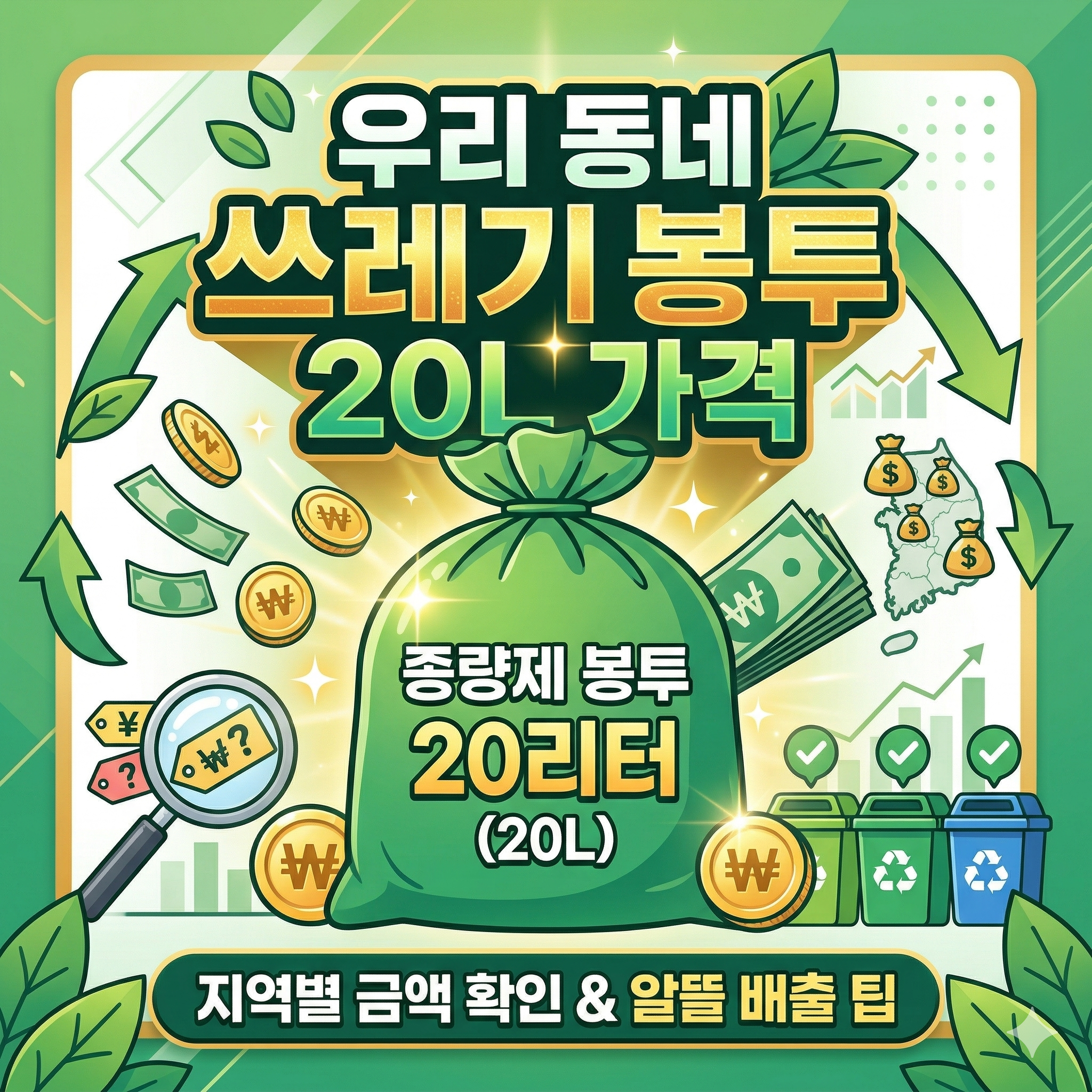 우리 동네 쓰레기 봉투 20리터 가격 정보와 알뜰 배출 팁