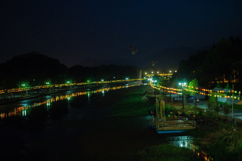 담양 대나무 축제 야경모습