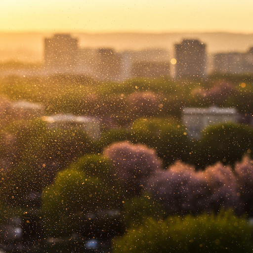 봄철 뿌연 미세먼지 (Hazy spring fine dust)