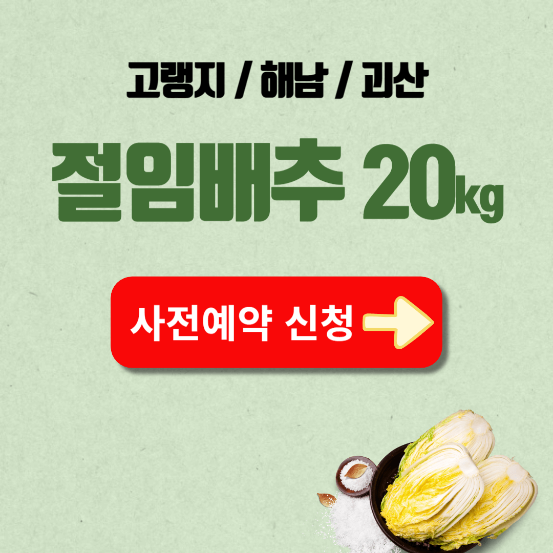 절임배추 사전예약