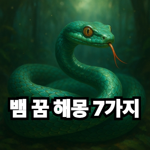&quot;뱀 꿈 해몽 7가지&quot;
뱀의, 이미지
