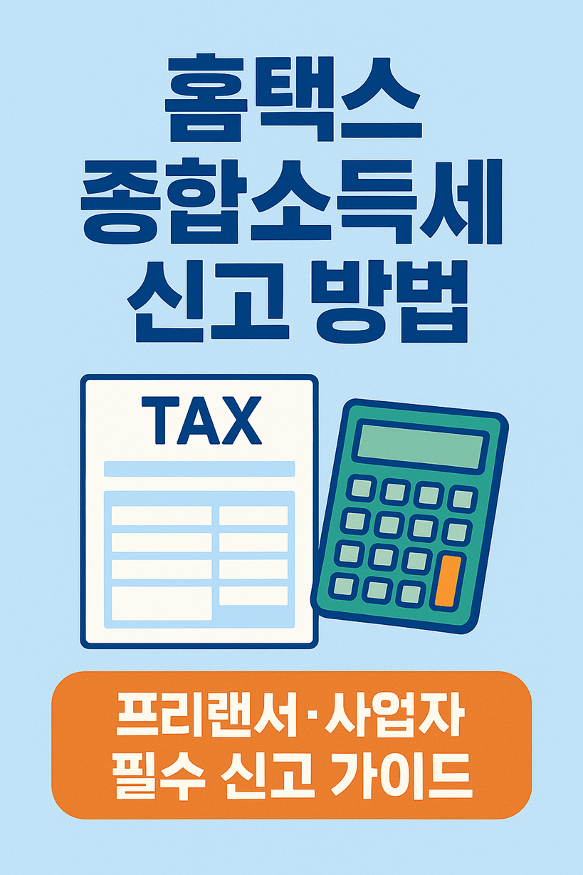 홈택스 종합소득세 신고 방법