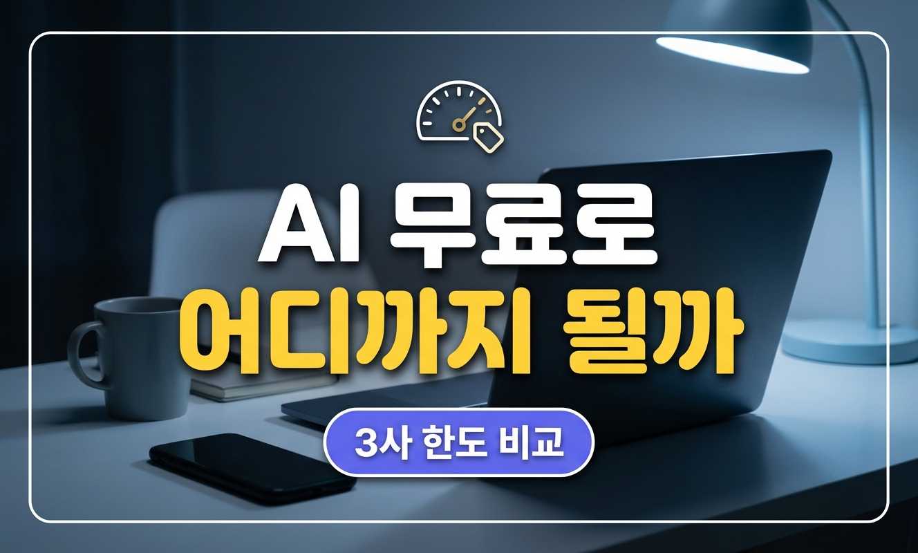 AI 무료 한도 비교 대표 썸네일