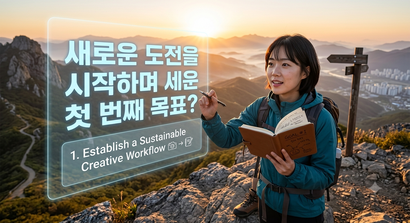 이미지 설명: 새로운 도전을 시작하며 세운 첫 번째 목표