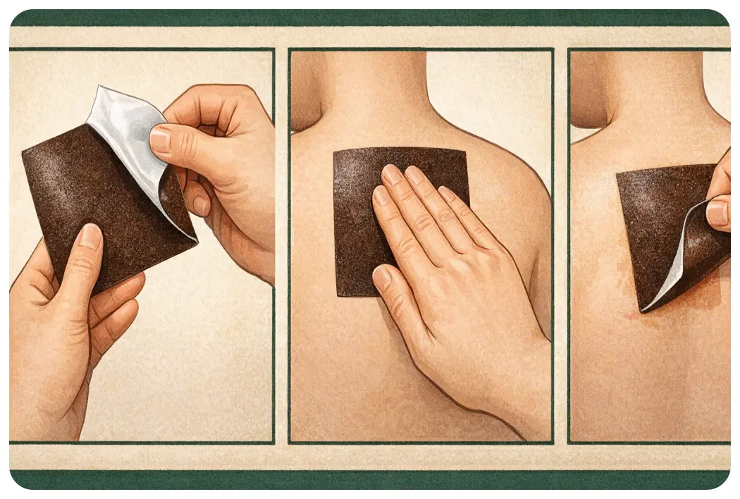 엉덩이 종기와 이명래 고약 주제 이미지