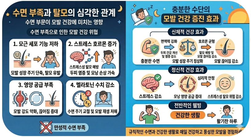 수면 부족과 탈모의 심각한 관계