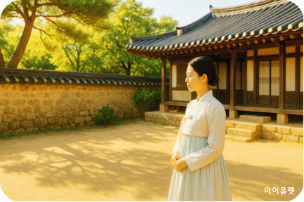 최참판댁의 마당 풍경