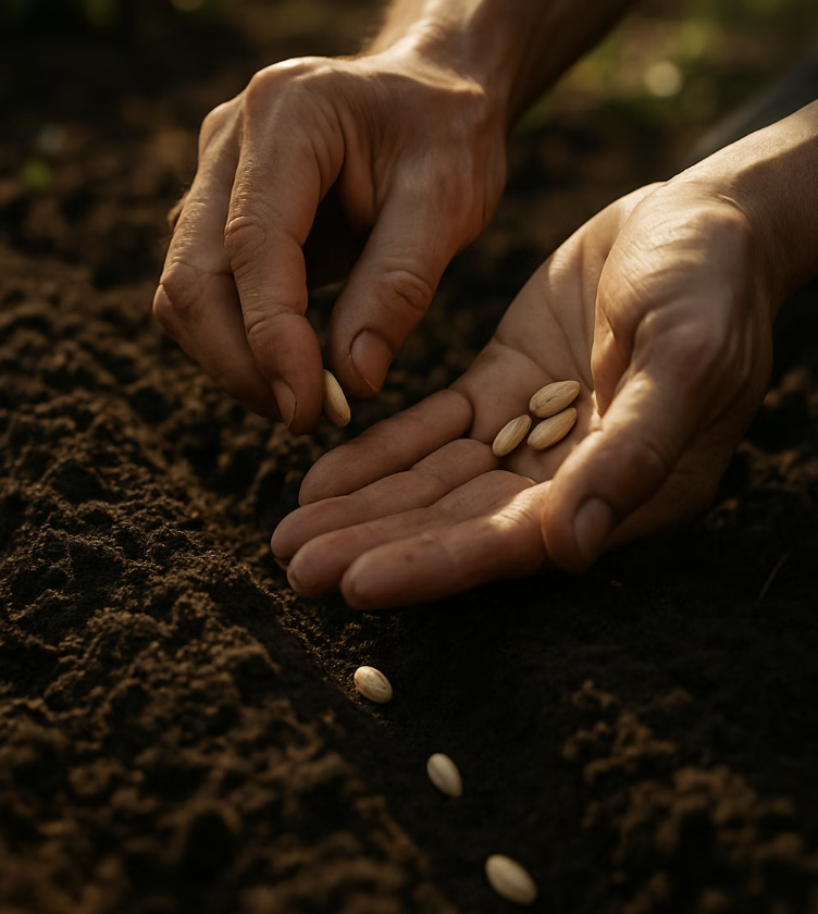 씨앗의 포근한 흙 이불