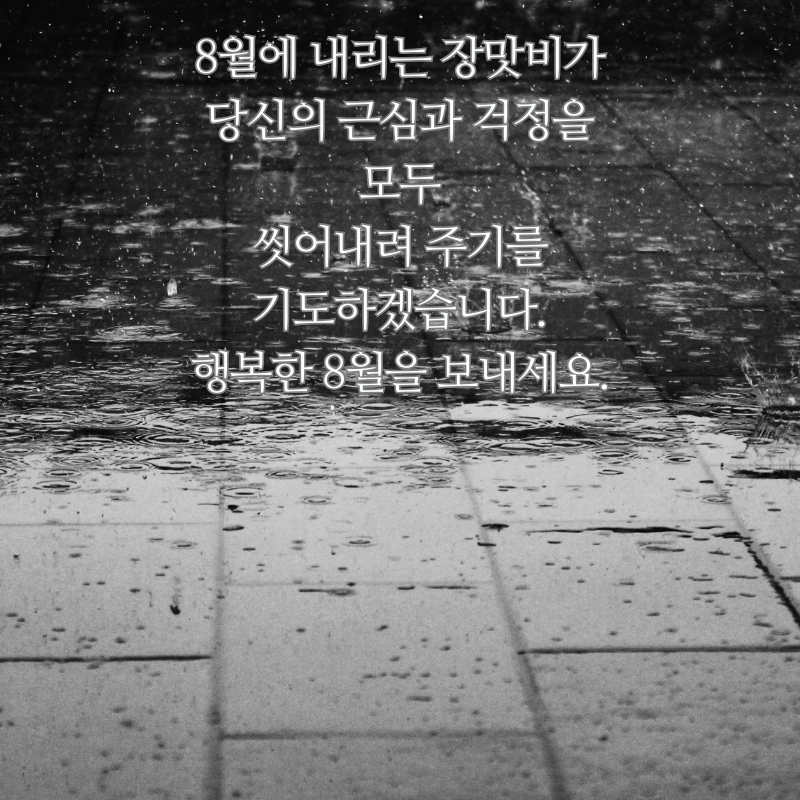 8월 아침 저녁 인사말 문구 이미지 모음