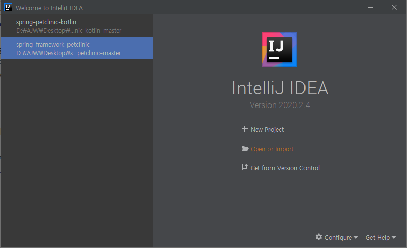 Intellij 메인