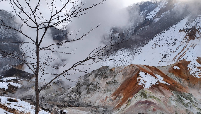 노보리베쓰 지옥밸리를 보여주는 이미지입니다.