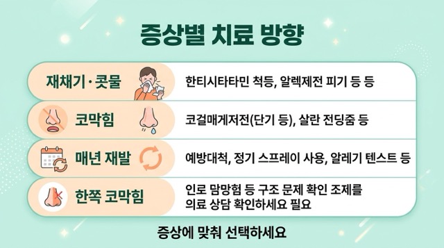 비염 뿌리 뽑기 원인 회피 약물치료 면역치료 구조 평가 비교