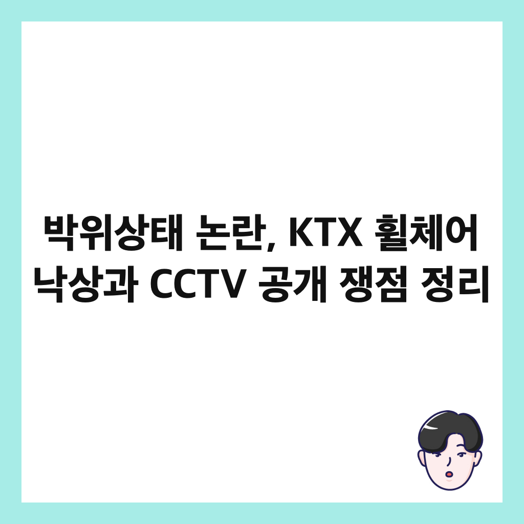 박위상태 논란, KTX 휠체어 낙상과 CCTV 공개 쟁점 정리 썸네일