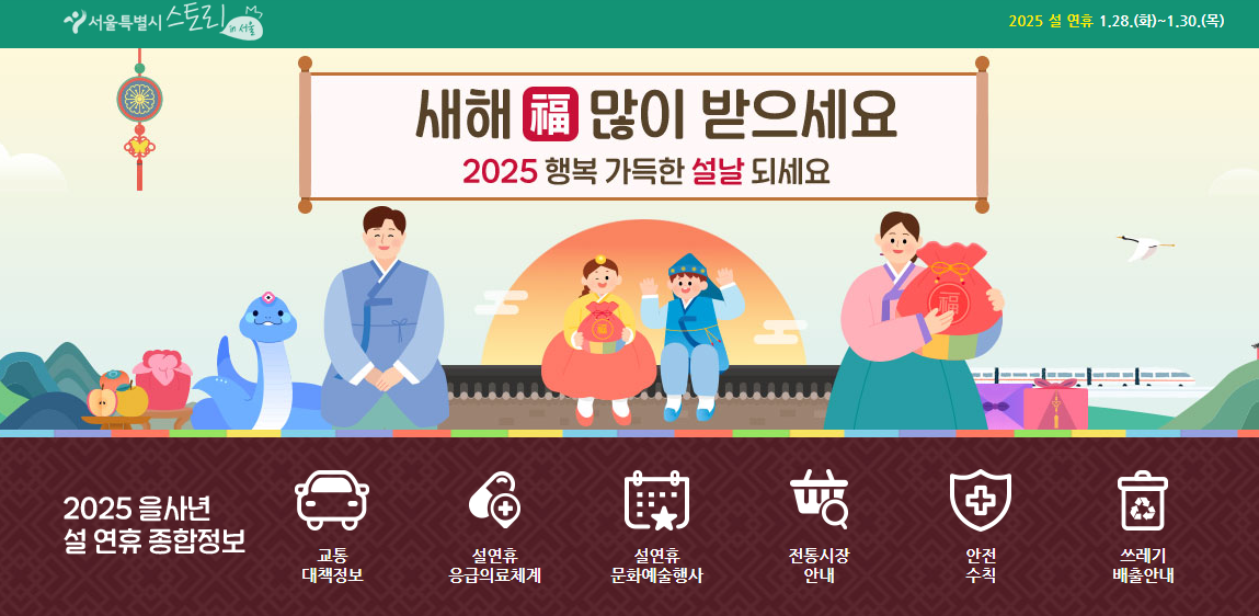 2025 서울시 설연휴 문여는 병원 약국 소아과 찾기