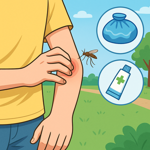 벌레물렸을때 얼음찜질 ,연고바르기