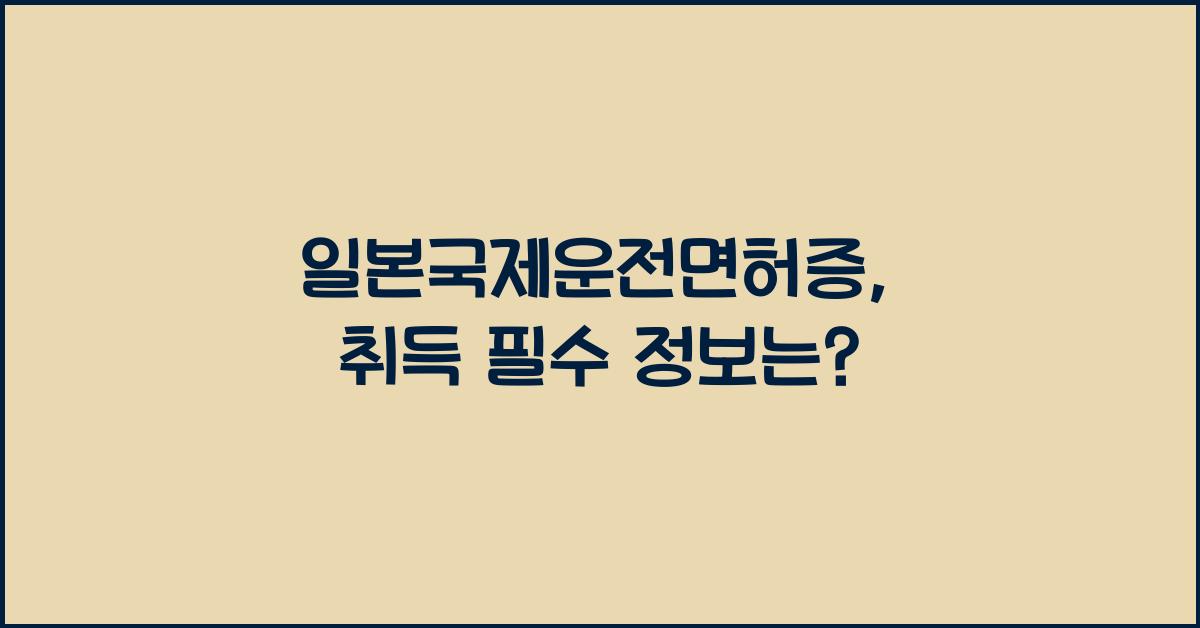 일본국제운전면허증