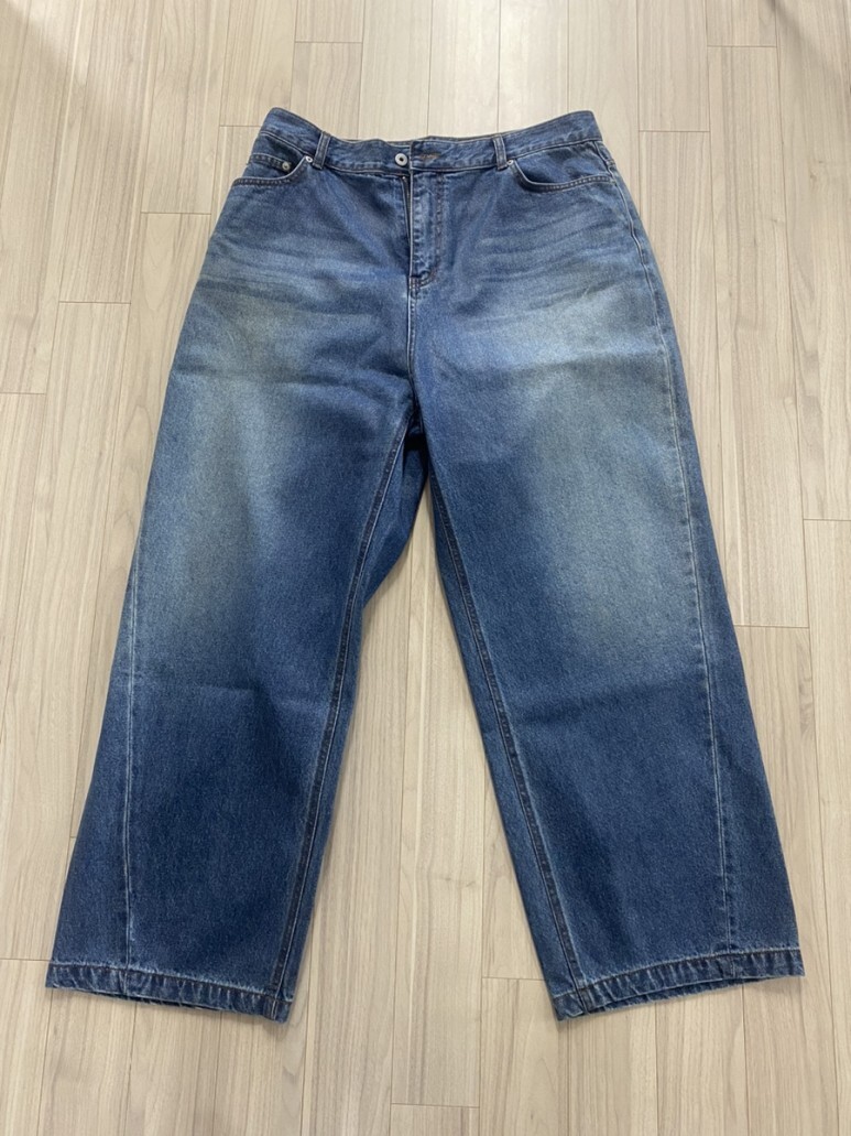 에러스익셉티드 (ERRORS EXCEPTED_EEC) DP992 왁스드 데님팬츠 (Mid Blue)