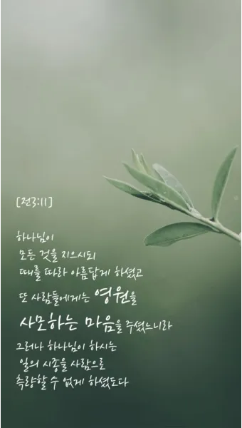 전도서 3장 모든일의 때 성경 해석_17