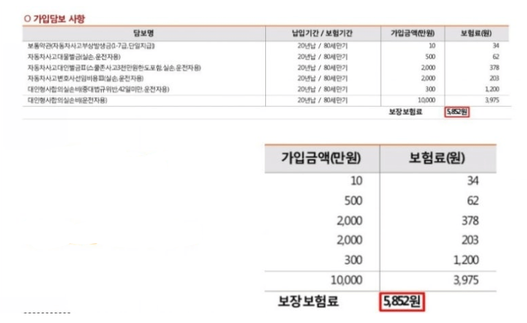 보험금 청구해본 한화 운전자보험 후기와 다른 운전자 보험과의 차이점, 보장 및 보험료 수준은? 요약 정리(1억차이)