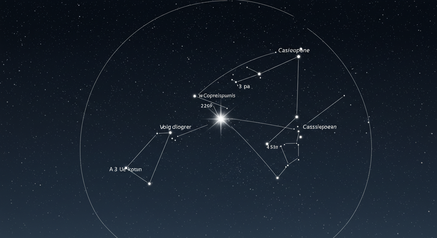 북극성 위치, 북두칠성과 카시오페이아로 쉽게 찾는 법