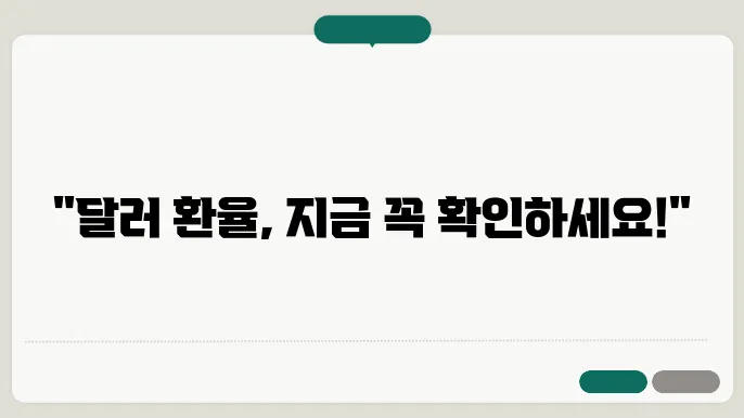 실시간달러환율