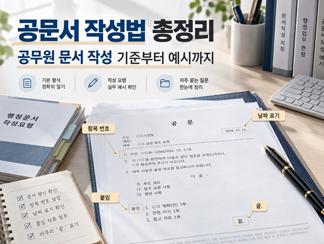 공문서 작성법 예시 총정리