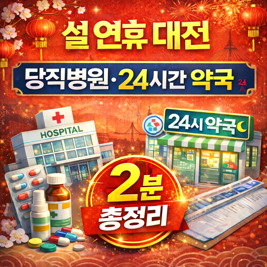 설 연휴 대전 당직병원·24시간 약국 바로가기